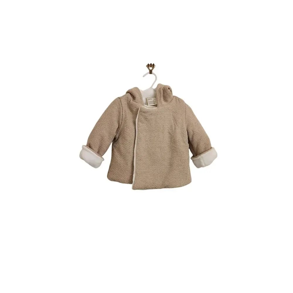 NWT First Impressions Unisex Faux Sherpa Lined Hooded Jacket 6-9 Months